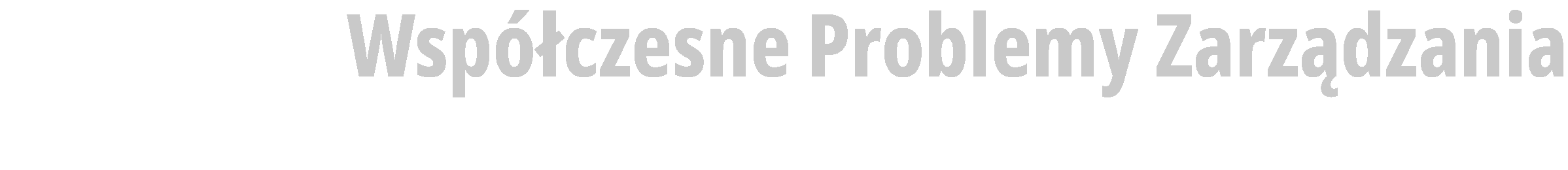 Współczesne Problemy Zarządzania